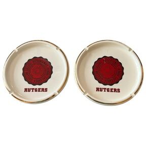 Rutgers University Crenton NJ 08611 Ashtrays Lot of 2